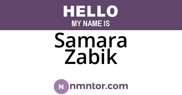 Samara Zabik