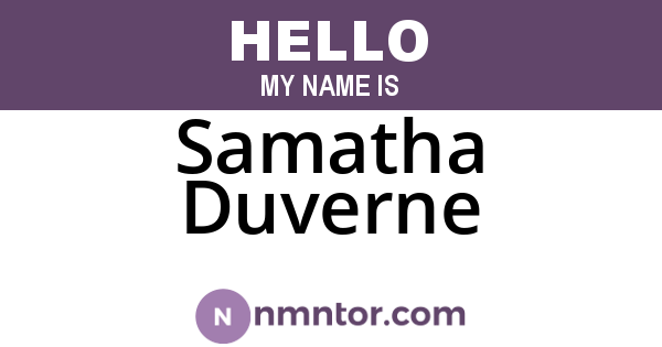 Samatha Duverne