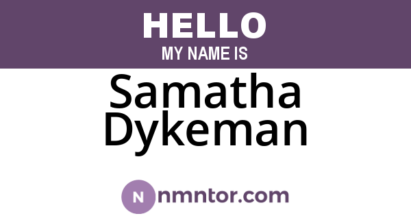 Samatha Dykeman