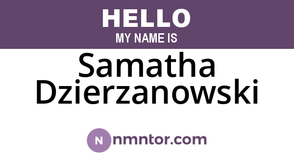 Samatha Dzierzanowski