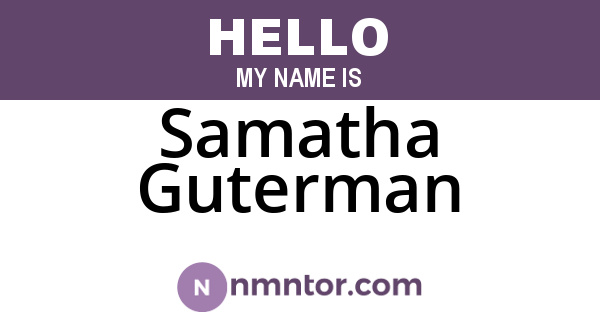 Samatha Guterman