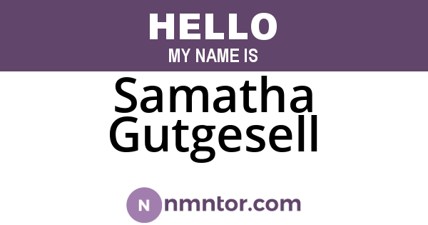 Samatha Gutgesell