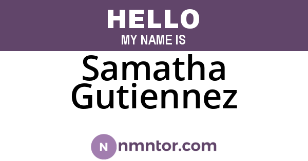Samatha Gutiennez