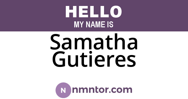 Samatha Gutieres