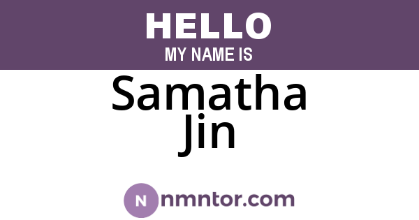 Samatha Jin