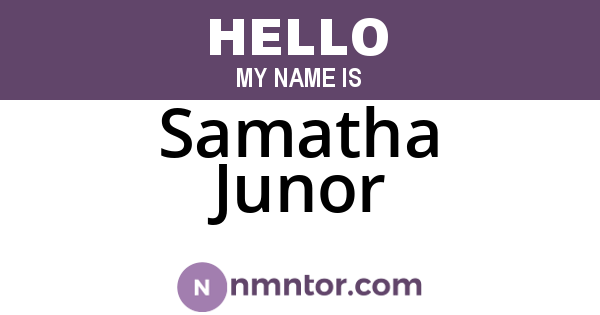 Samatha Junor