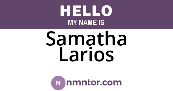 Samatha Larios