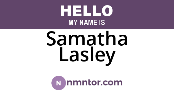 Samatha Lasley