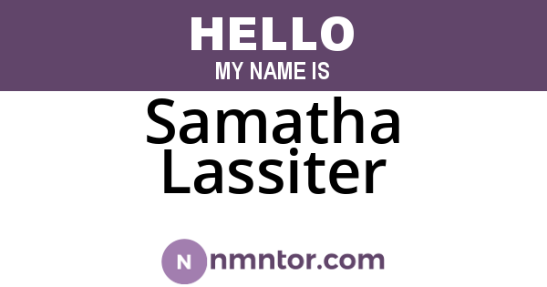 Samatha Lassiter