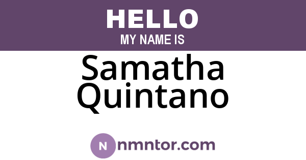 Samatha Quintano