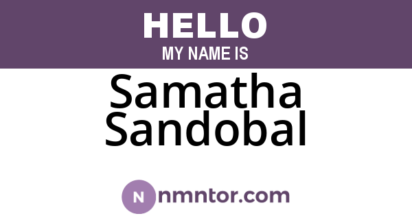 Samatha Sandobal