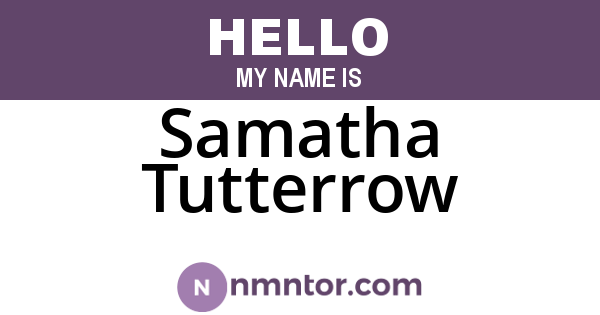 Samatha Tutterrow