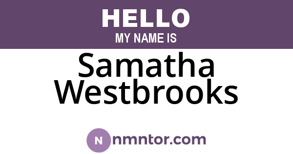 Samatha Westbrooks