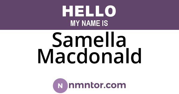 Samella Macdonald