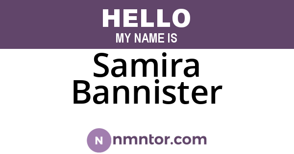 Samira Bannister