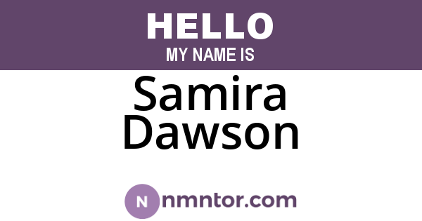 Samira Dawson