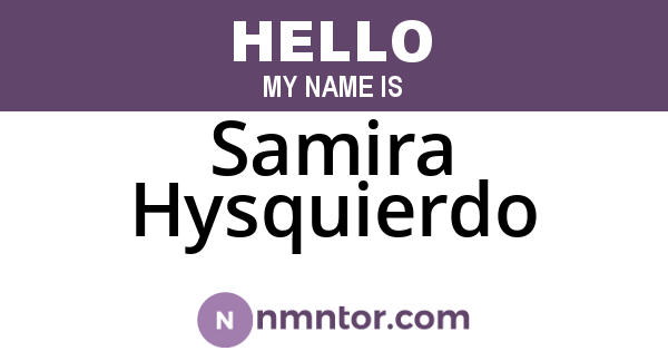 Samira Hysquierdo