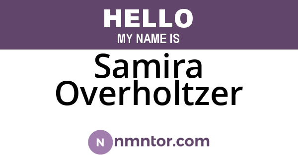 Samira Overholtzer