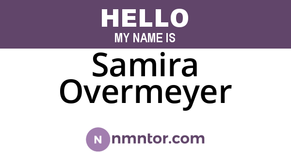 Samira Overmeyer