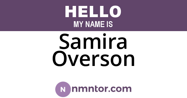 Samira Overson