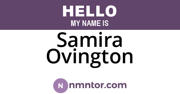 Samira Ovington