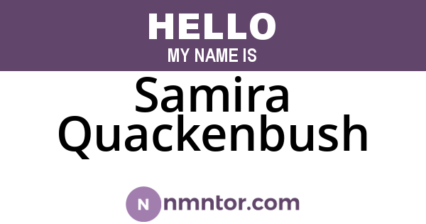 Samira Quackenbush