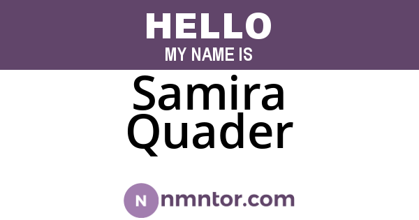 Samira Quader