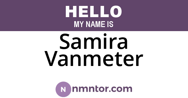 Samira Vanmeter