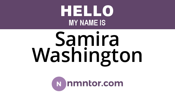 Samira Washington
