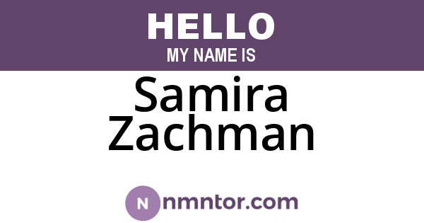 Samira Zachman