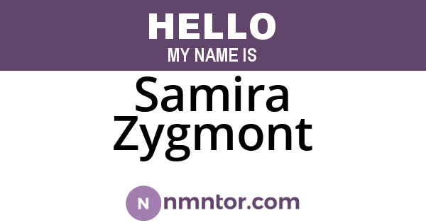 Samira Zygmont