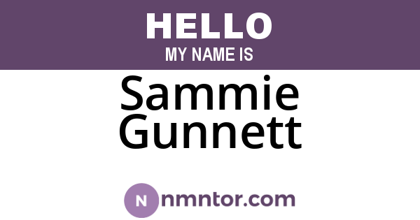 Sammie Gunnett
