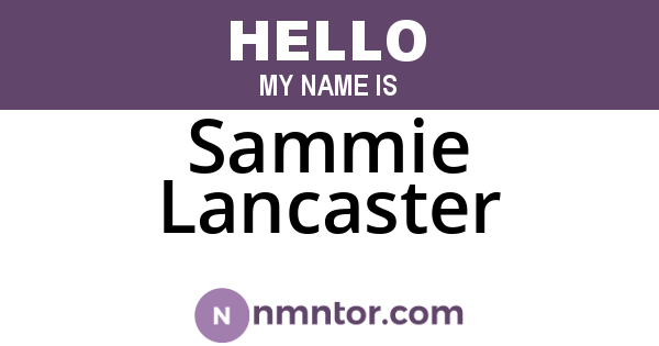 Sammie Lancaster