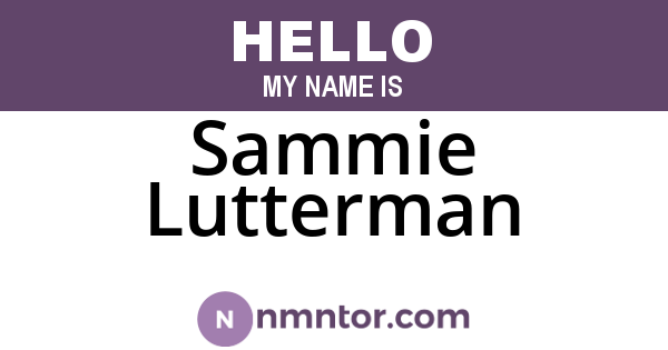 Sammie Lutterman