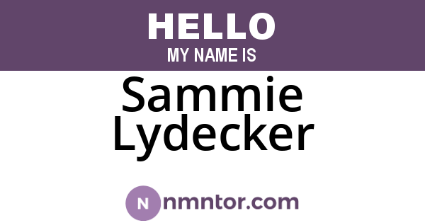 Sammie Lydecker