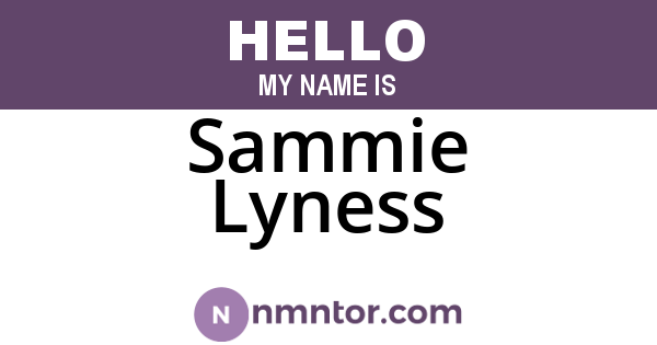 Sammie Lyness
