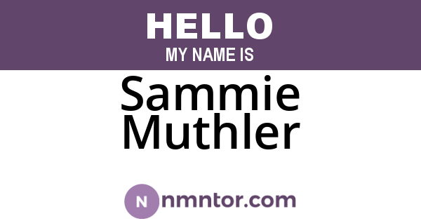 Sammie Muthler