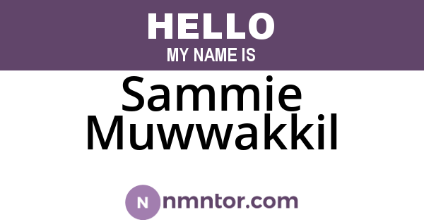 Sammie Muwwakkil