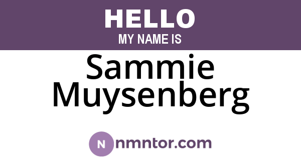 Sammie Muysenberg
