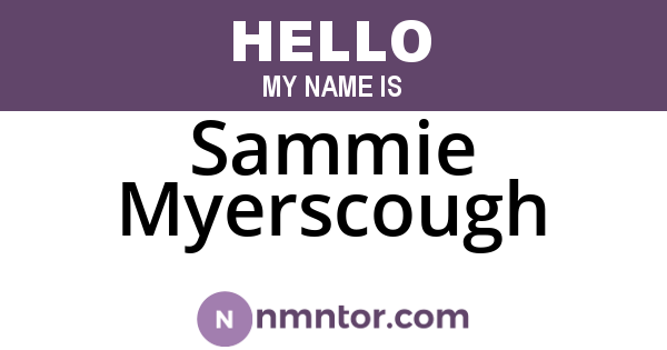 Sammie Myerscough