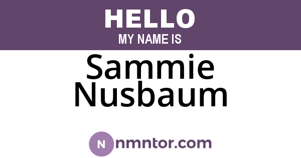Sammie Nusbaum