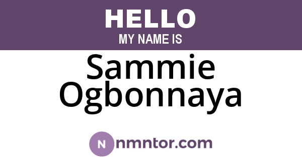 Sammie Ogbonnaya