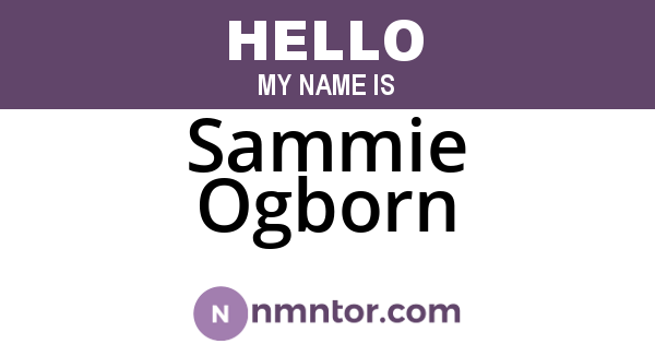 Sammie Ogborn