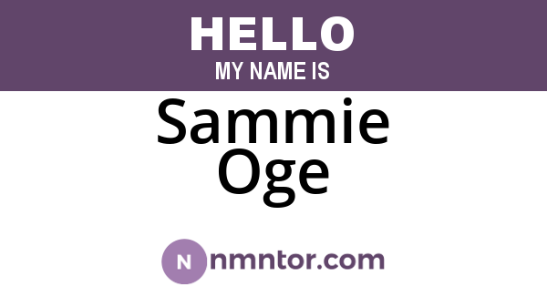 Sammie Oge