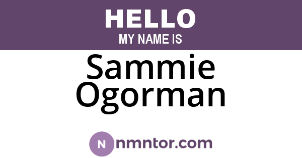 Sammie Ogorman