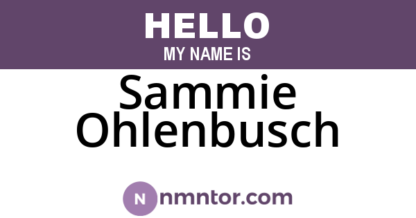 Sammie Ohlenbusch