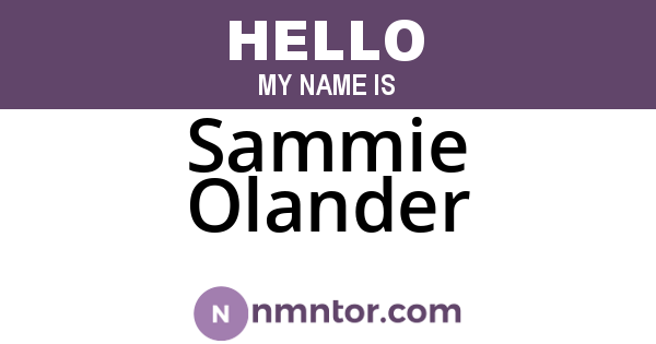 Sammie Olander