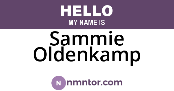 Sammie Oldenkamp