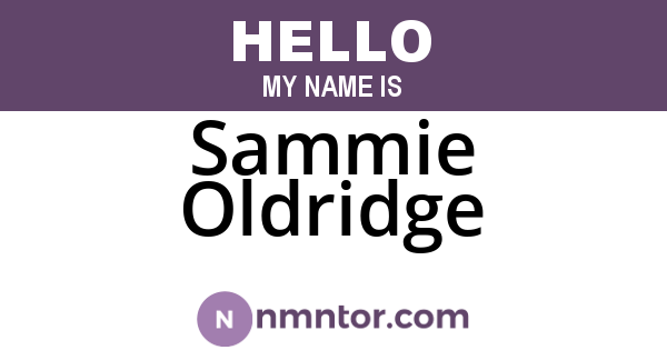 Sammie Oldridge