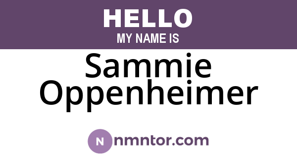 Sammie Oppenheimer